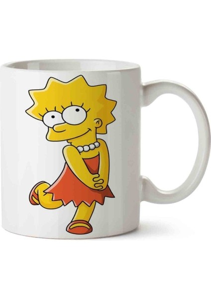 Simpson Lisa Simpson Bart Simpson Porselen Kupa Bardak