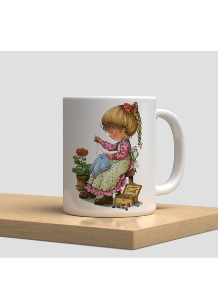 Beyaz Kupa Bardak vintage Nostalji