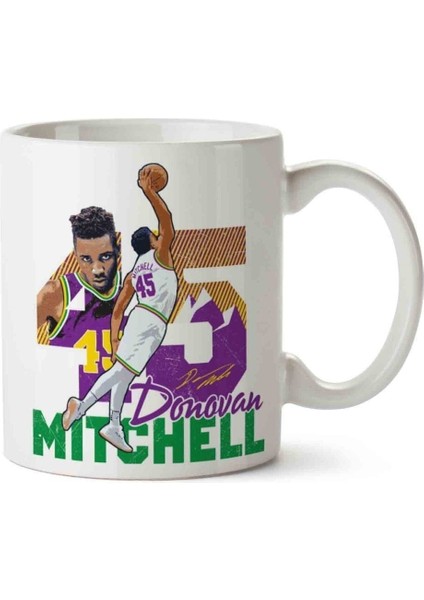 Basketbol Donovan Mitchell Tee Porselen Kupa Bardak
