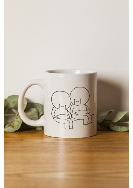 Porselen - Artık Lütfen Yeme 2 Kupa Bardak Makinede Yıkanabilir