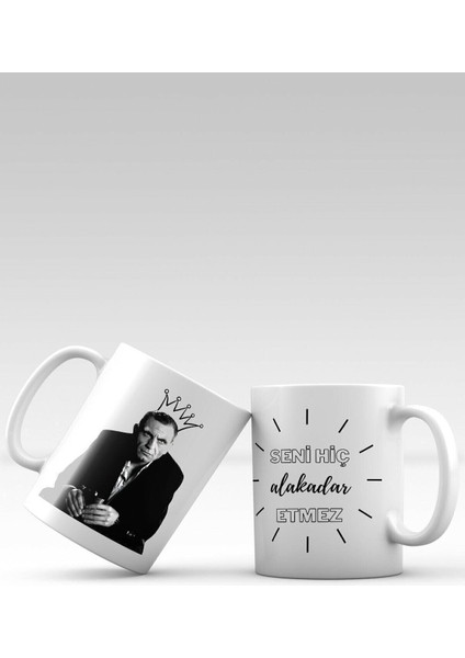 Memati ve Seni Hiç Alakadar Etmez Tasarımlı Kupa Bardak Hediyelik Eşya