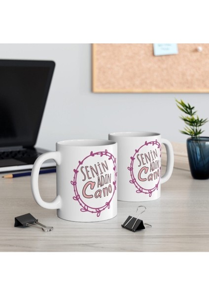 Senin Adın Cano Tasarımlı Basklı Kahve Kupası fırsatları
