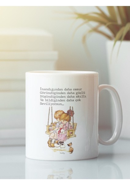 Beyaz Kupa Bardak Sarah Kay Arkadaşlık Dostluk Kardeşlik