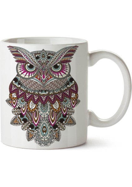Baykuş Owl Kızgın Porselen Kupa Bardak