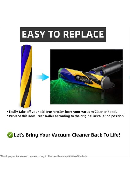 V15 Gen 5 Detect ve V12 10 Slim Serisi Temizleme Başlığı Için Fırça Silindiri, Yedek Parça No. 971634-01'I Değiştirin (Yurt Dışından) fiyatları