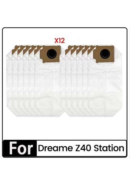 Z40 Istasyon Elektrikli Süpürge Parçaları Için 12 Adet Toz Torbası, Dokumasız Çöp Torbası (Yurt Dışından)