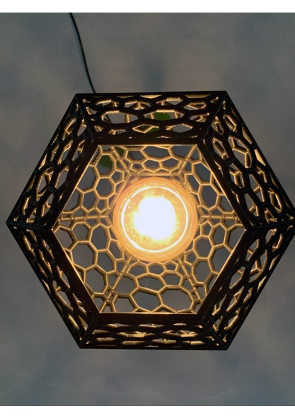 Altıgen Kafesli Abajur
