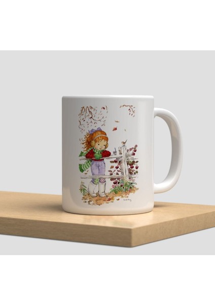 Beyaz Kupa Bardak A49- Sarah Kay Nostalji Vintage