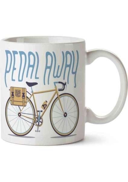 Bisiklet Pedal Away Porselen Kupa Bardak