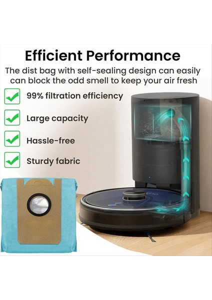 Robovac L35 HYBRID/L35 HYBRID+/LR30 HYBRID/LR30 Hybrid+ Elektrikli Süpürge Parçası Yedek Çöp Torbası Için Toz Torbaları, A (Yurt Dışından) fırsatları