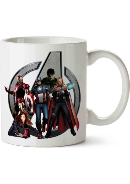 Avengers Iron Man Captain America Thor Porselen Kupa Bardak