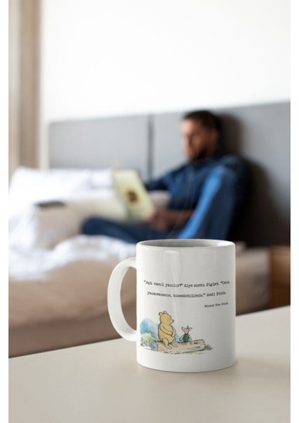 Beyaz Kupa Bardak Winnie The Pooh Arkadaşlık Kardeşlik Dostluk modelleri