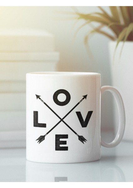 Beyaz Kupa Bardak Aşk Doğum Günü Sevgililer Günü