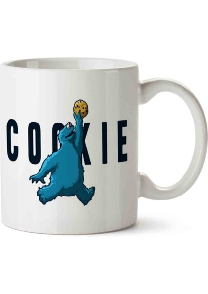 Cookie Monsters Kurabiye Canavarı Basketbolcu Porselen Kupa Bardak