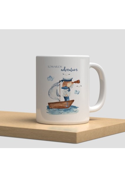 Beyaz Kupa Bardak A282 - Aşk Sevgi Sevgililer Günü Deniz Denizcilik