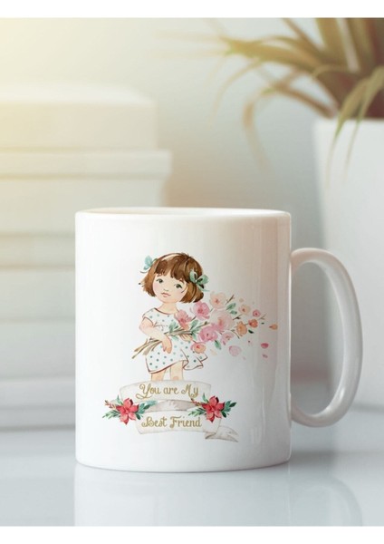 Beyaz Kupa Bardak G178 Aşk Dostluk Arkadaşlık Sevgi Kardeşlik Doğum Günü