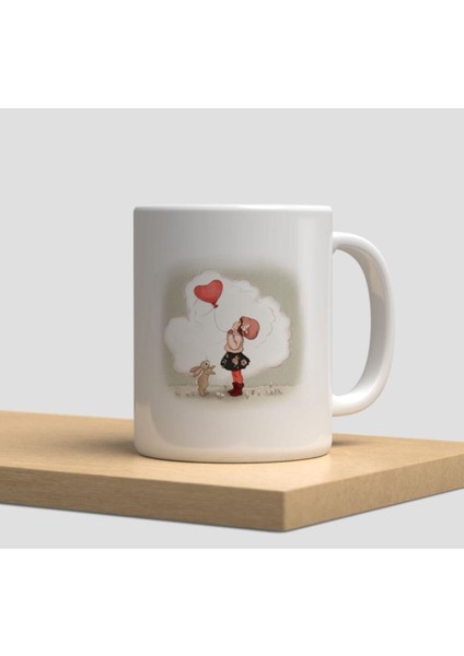 Beyaz Kupa Bardak A177 - Yeni Yıl Yılbaşı Noel Baba Yılbaşı Kış Kar