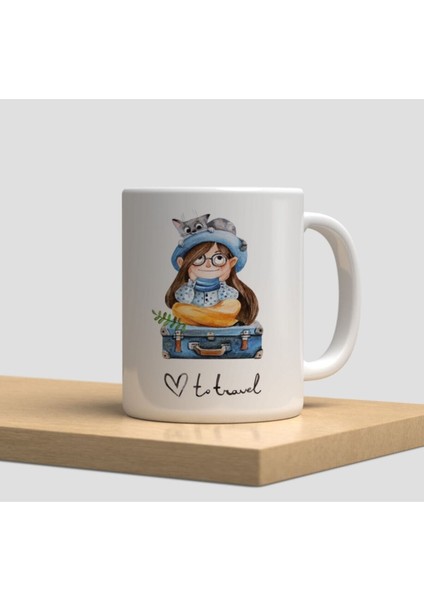 Beyaz Kupa Bardak A112 - Bella Yeni Yıl Kitap Kütüphane Kitap Aşkı