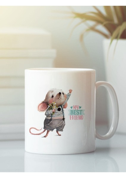 Beyaz Kupa Bardak G189 Aşk Dostluk Arkadaşlık Sevgi Kardeşlik Doğum Günü