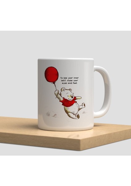 Beyaz Kupa Bardak A289 - Ayıcık Tatil Seyahat Gezi Uçak Harita Valiz Bavul