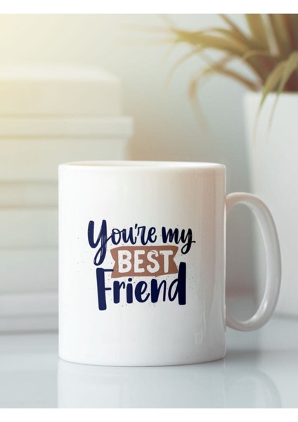 Beyaz Kupa Bardak G112 Aşk Dostluk Arkadaşlık Sevgi Kardeşlik Doğum Günü