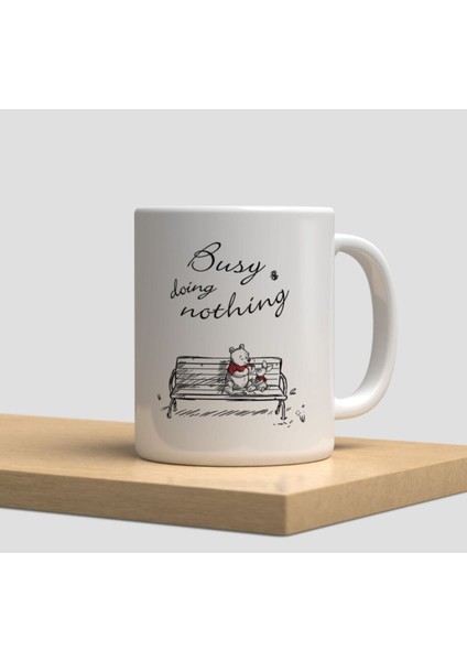 Beyaz Kupa Bardak A265 - Winnie The Pooh Arkadaşlık Dostluk Kardeşlik Aşk Sevgi