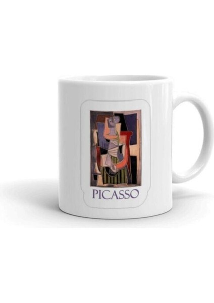 Woman Sitting In An Armchair By Picasso Baskılı Kupa