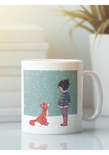 Beyaz Kupa Bardak Yeniyıl Yılbaşı