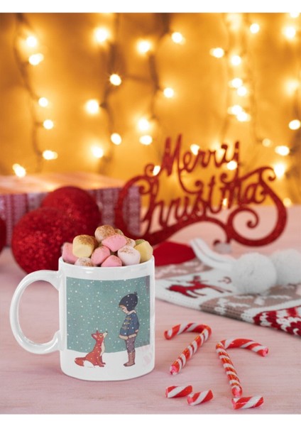 Beyaz Kupa Bardak Yeniyıl Yılbaşı modelleri