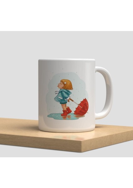 Beyaz Kupa Bardak A115 - Yeniyıl Yılbaşı Kartopu Kış Mevsimi