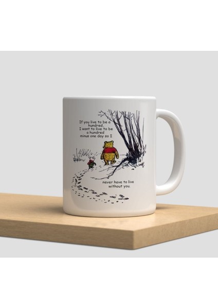 Beyaz Kupa Bardak A107 Snoopy Arkadaşlık Dostluk Kardeşlik Aşk Sevgi Yılbaşı