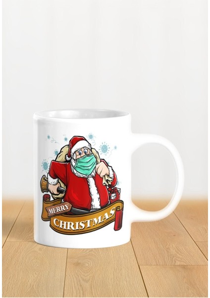 Hediyelik Yeniyıl / Yılbaşı / Noel Baba Baskılı Kupa Bardak