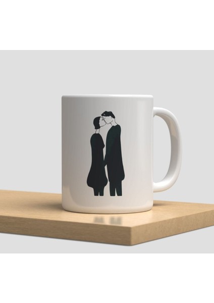 Beyaz Kupa Bardak A247 - Aşk Hediye Yılbaşı Yeniyıl Sevgi Arkadaşlık Dostluk Kardeşlik