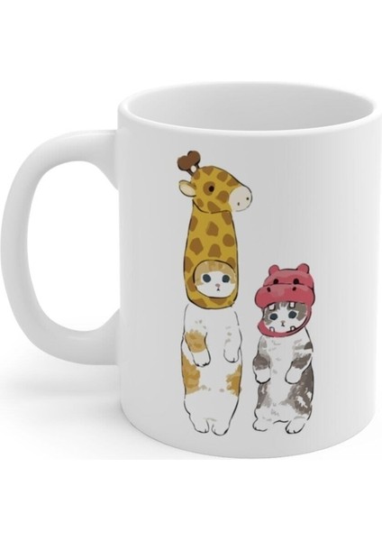 Zürafa ve Hipopotam Baskılı Kupa Bardak