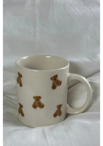 Ayıcık Teddy Bear Baskılı Lüks Kupa Bardak Seramik Kahve Mug fiyatları