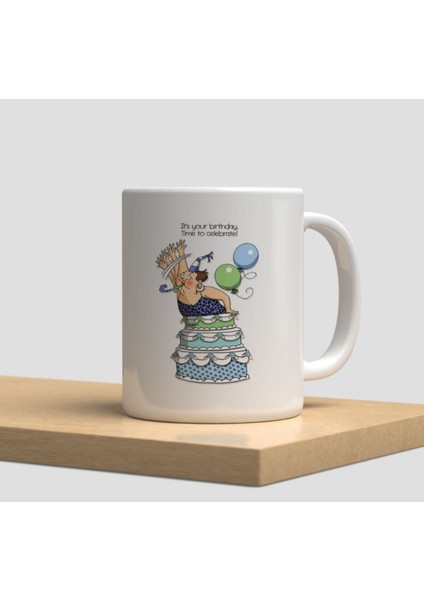 Beyaz Kupa Bardak A148- Yeni Yıl Yılbaşı Doğum Günü Arkadaşlık