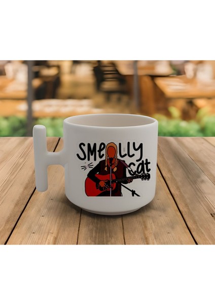 Latte & Espresso El Yapımı Friends Smeely Cat T Kulp Kupa 200 ml