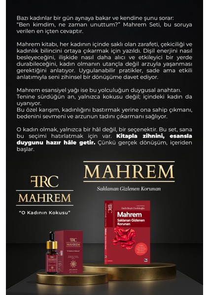 Mahrem O Kadın Afrodizyak Etkili Esans Yağı ve Mahrem Kitap modelleri