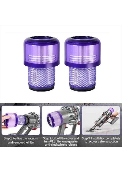Hayvanlar Için Vakum Filtreleri V11 Tork Tahrikli V15 Yıkanabilir Yeniden Kullanılabilir DY-970013-02 ve 970013-03 Filtre Değişimi (Yurt Dışından) indirimleri