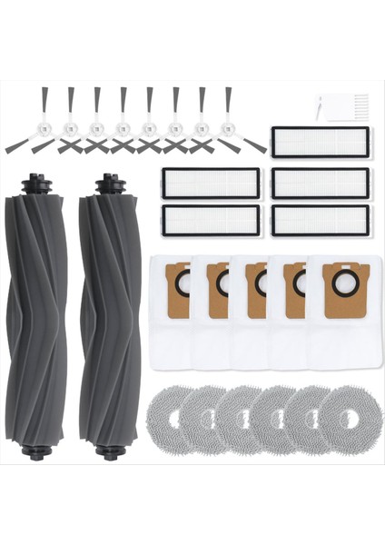 L20 ULTRA/L30 Ultra Elektrikli Süpürge Aksesuarları Ana Yan Fırça Filtre Paspas Bezi Toz Torbaları Parçaları (Yurt Dışından)