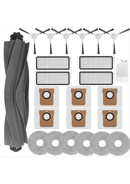 Dream L20 ULTRA/L30 Ultra Robot Süpürge ile Uyumlu Aksesuar Kiti Ana Fırça Filtreleri Yan Paspas Pedleri (Yurt Dışından)