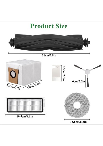 Dream L20 ULTRA/L30 Ultra Robot Süpürge ile Uyumlu Aksesuar Kiti Ana Fırça Filtreleri Yan Paspas Pedleri (Yurt Dışından) fiyatları