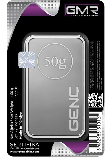 3 Adet 50 gr Gümüş Külçe Gmr fiyatları