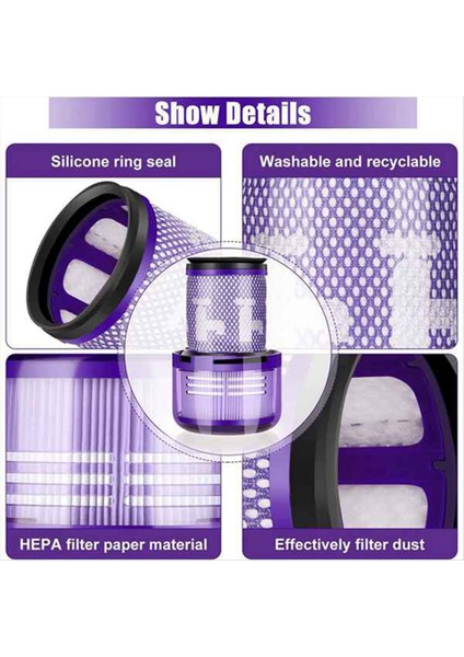 V12 Filtresi Detect Slim, Slim Vakumlarla Uyumludur, 971517-01 Parçasıyla Karşılaştırın (Yurt Dışından) modelleri