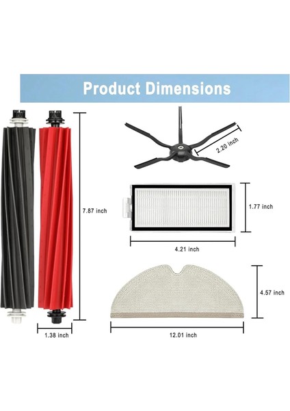 Q5 Pro/q5/q8 Max/q8 Robot Süpürge Ana Yan Fırça Filtresi Paspas Pedleri Yedek Parçaları (Yurt Dışından) fırsatları