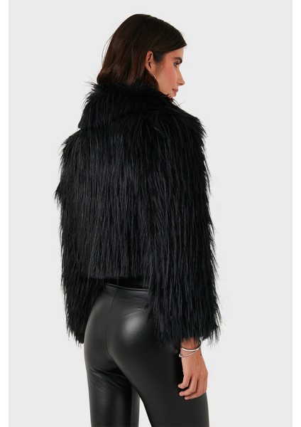 Regular Fit Ceket Yaka Fermuarlı Kürk Bayan Kürk 68912367948PR116 modelleri