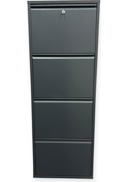 Metal Ayakkabılık 4 Lü Antrasit Kilitli Model