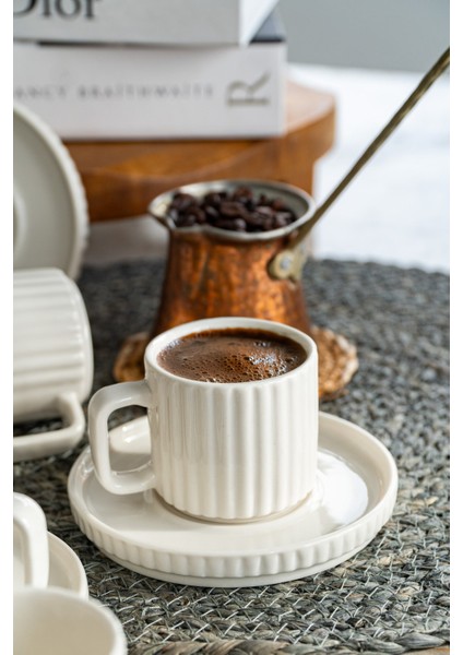 Satürn 12 Parça 6 Kişilik Porselen Kahve Fincan Takımı fiyatları