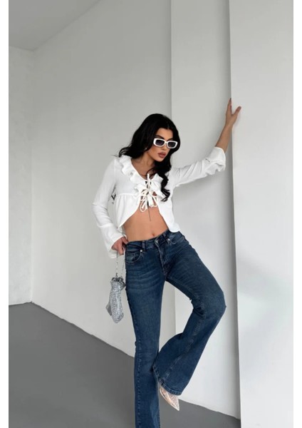 Ispanyol Paça Skinny Kot Pantolon