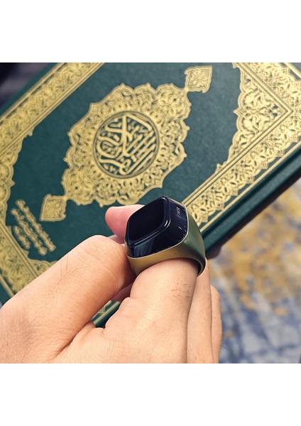 Iqibla M02 & M02 Pro Paslanmaz Çelik Akıllı Yüzük Saat Tesbih Zikirmatik Namaz Hatırlatıcı
